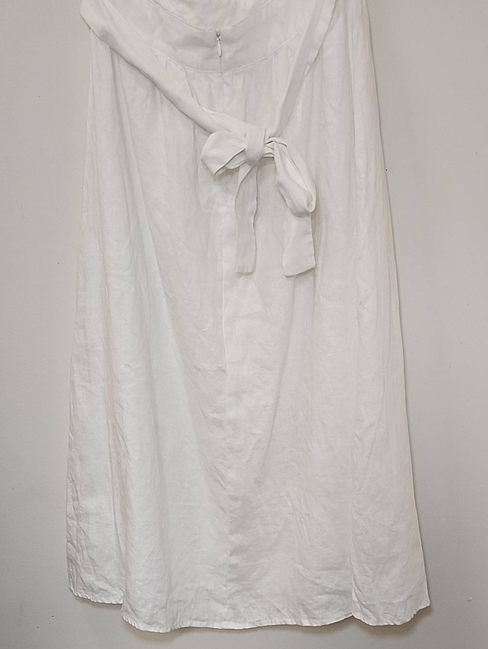 Reformation Elara Linen Dress  square neckline high side slit Size 6 - Picture 11 of 16
